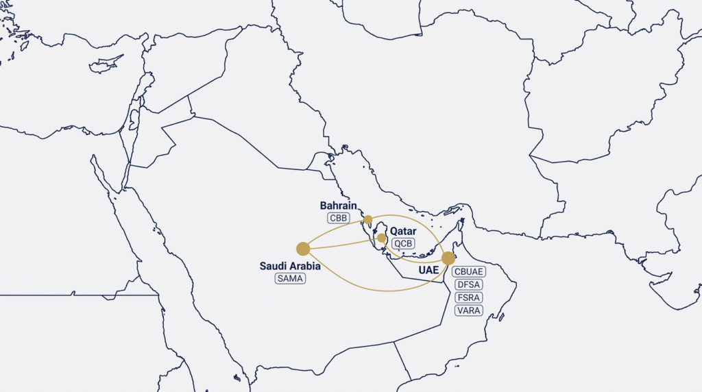 gcc regulatory map